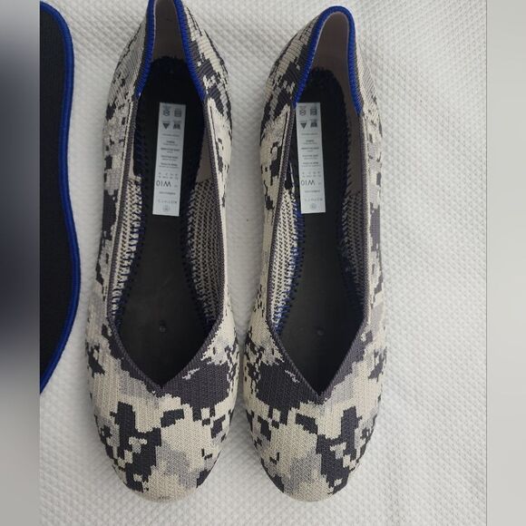 ROTHY'S Round Toe Ash Gray Camo Flats Shoe Size 10 - Picture 8 of 8